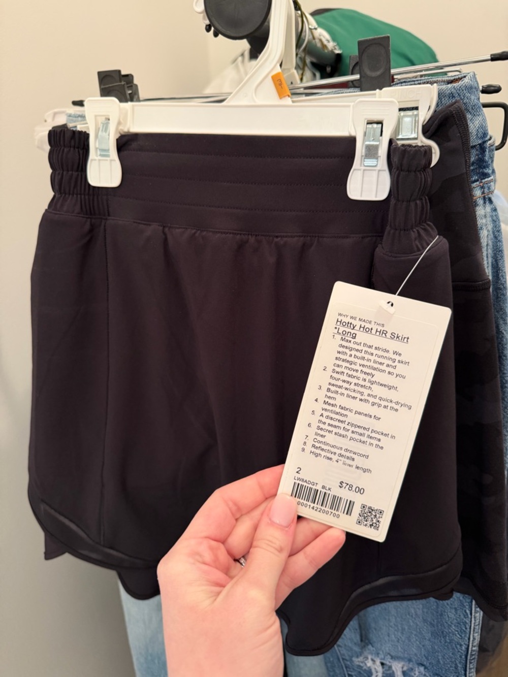 lululemon athletica Black Hotty Hot HR Skort - Elastic Waist